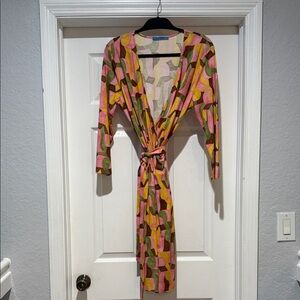 J. McLaughlin Pastel Abstract Dress